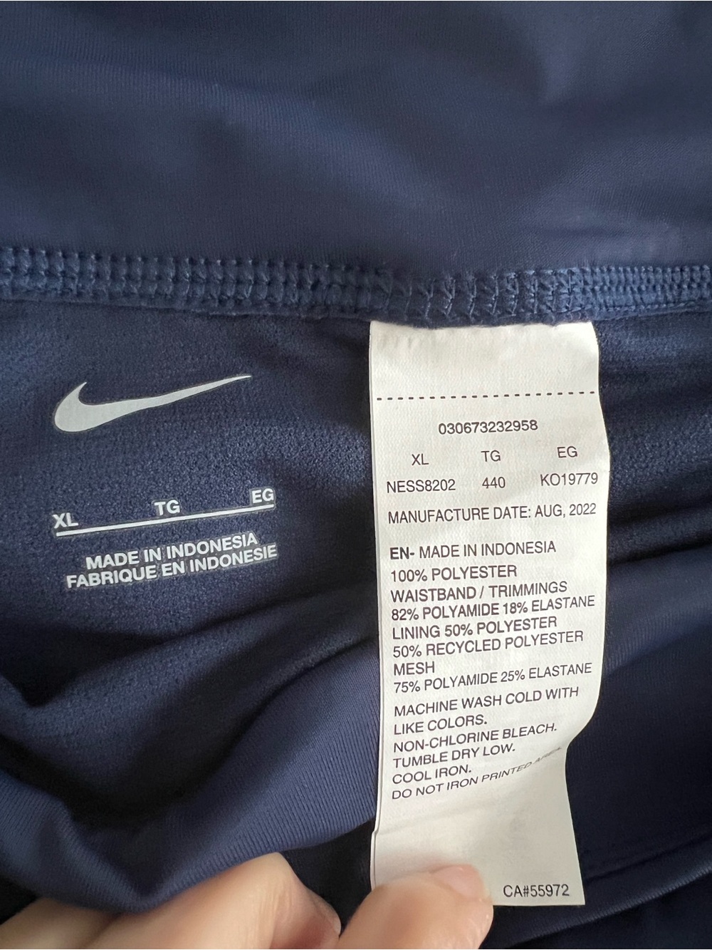 Nike Women's Navy swim Shorts with Built-In Liner - Picture 5 of 7